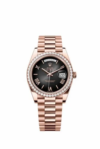 Rolex Day-Date 40 Everose - Diamond / Slate Ombré 228345RBR-0025 (m228345rbr-0025)